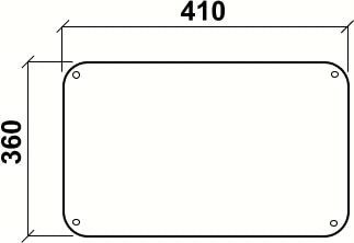 Guarnizione porta forno chiusa ELECTROLUX 3577322013 60 cm, 4 ganci 360 x 410 mm