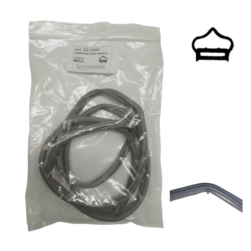 Guarnizione porta forno chiusa MIELE 6432220 60 cm, 4 ganci