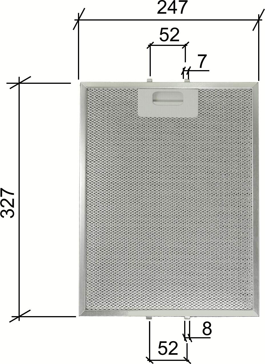 Filtro Cappa in alluminio per cappe TURBOAIR 247 x 327 x 9 mm