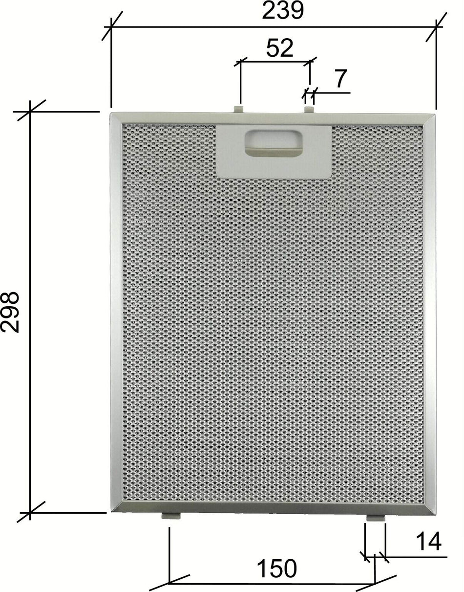 Kit 2 Filtri Cappa in alluminio per cappe BEST 239 x 298 x 9 mm