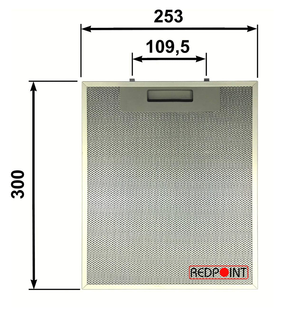Kit 3 Filtri Cappa in alluminio per cappe FABER 253 x 300 x 8 mm