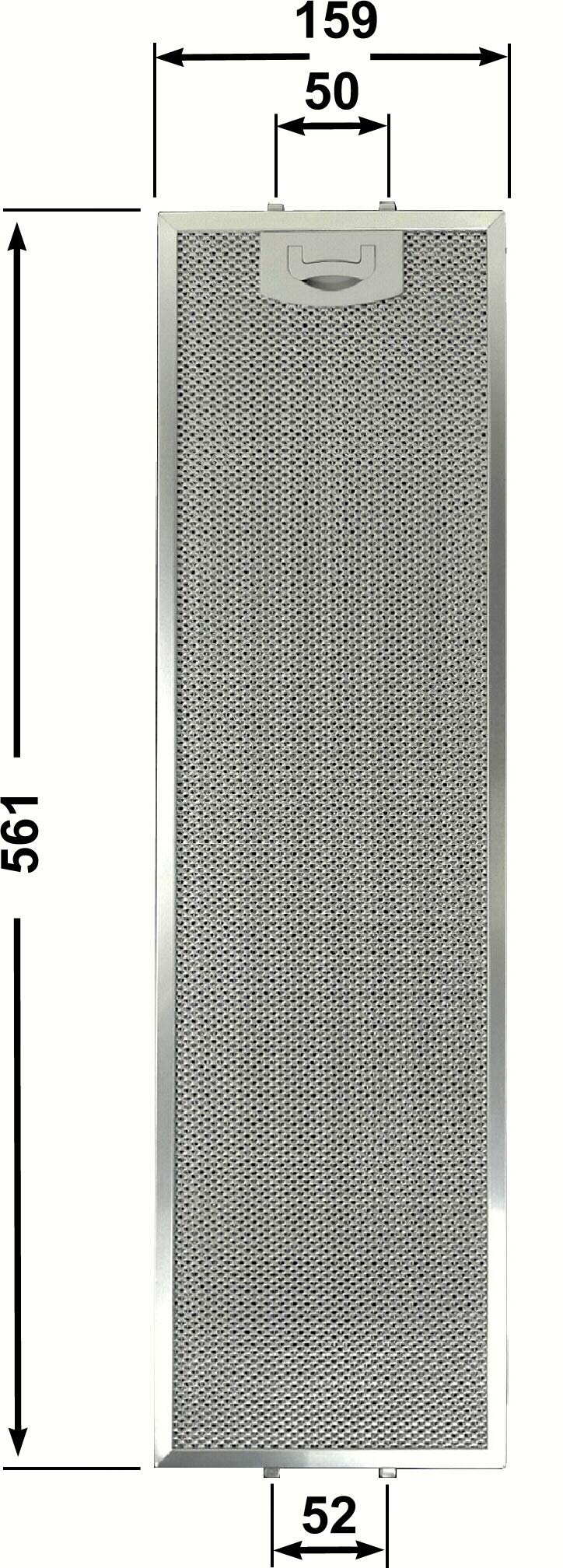 Filtro Cappa in alluminio per cappe TECNOWIND 159 x 561 x 8 mm