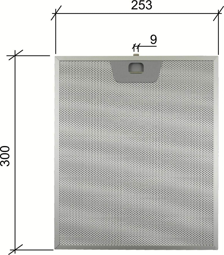 Kit 3 Filtri Cappa in alluminio per cappe FABER 253 x 300 x 8 mm