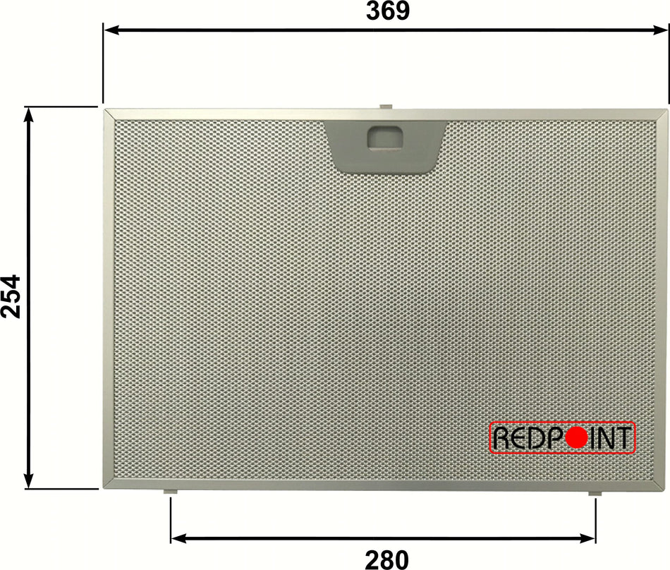 Filtro Cappa in alluminio per cappe ELICA 369 x 254 x 8 mm